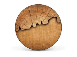 Banjado Magnettafel Rund Größe 47cm Magnetwand Schwarz Aus Metall Magnetpinnwand Pinnwand Motiv Holz* Pinnwände