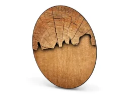 Banjado Magnettafel Rund Größe 47cm Magnetwand Schwarz Aus Metall Magnetpinnwand Pinnwand Motiv Holz* Pinnwände