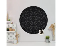 Banjado Magnettafel Rund Größe 47cm Magnetwand Schwarz Aus Metall Magnetpinnwand Pinnwand Motiv Black Deluxe* Pinnwände