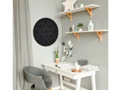 Banjado Magnettafel Rund Größe 47cm Magnetwand Schwarz Aus Metall Magnetpinnwand Pinnwand Motiv Black Deluxe* Pinnwände