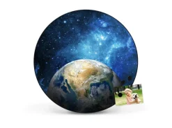 Banjado Magnettafel Rund Größe 47cm Magnetwand Schwarz Aus Metall Magnetpinnwand Pinnwand Motiv Erdkugel* Pinnwände