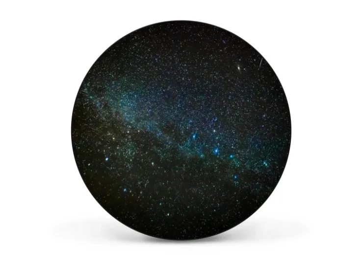 Banjado Magnettafel Rund Größe 47cm Magnetwand Schwarz Aus Metall Magnetpinnwand Pinnwand Motiv Nachthimmel* Pinnwände