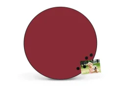 Banjado Magnettafel Rund Größe 47cm Magnetwand Schwarz Aus Metall Magnetpinnwand Pinnwand Motiv Burgund* Pinnwände