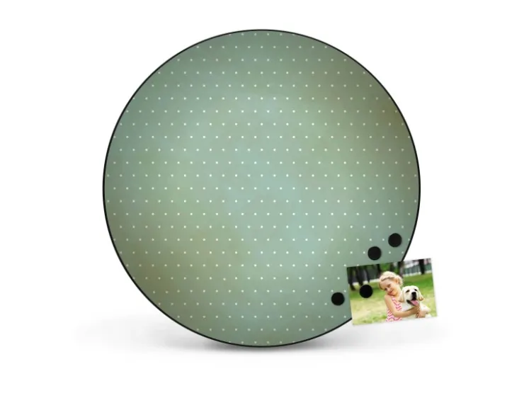 Banjado Magnettafel Rund Größe 47cm Magnetwand Schwarz Aus Metall Magnetpinnwand Pinnwand Motiv Punkte Im Focus* Pinnwände