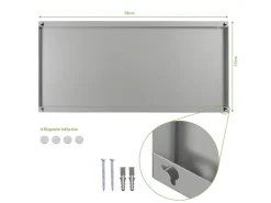 Banjado Magnettafel 78x37cm Magnetwand Silber Aus Metall Magnetpinnwand Pinnwand Inkl. 4 Magnete Motiv Waldtiere