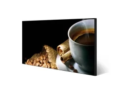 Banjado Magnettafel 78x37cm Magnetwand Schwarz Aus Metall Magnetpinnwand Pinnwand Inkl. 4 Magnete Motiv Hot Coffee* Pinnwände