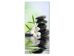 Banjado Magnettafel 37x78cm Magnetwand Silber Aus Metall Magnetpinnwand Pinnwand Inkl. 4 Magnete Motiv Steine & Relax 6* Pinnwände