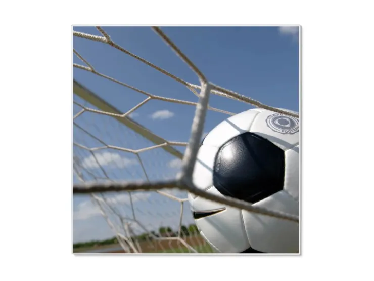 Banjado Magnettafel 50x50cm Magnetwand Weiß Aus Metall Magnetpinnwand Pinnwand Inkl. 4 Magnete Motiv Fußball