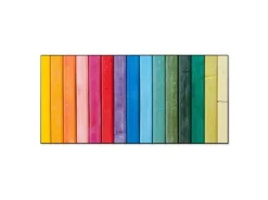 Banjado Magnettafel 78x37cm Magnetwand Schwarz Aus Metall Magnetpinnwand Pinnwand Inkl. 4 Magnete Motiv Regenbogenfarben* Pinnwände