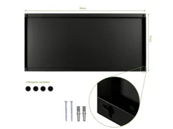 Banjado Magnettafel 78x37cm Magnetwand Schwarz Aus Metall Magnetpinnwand Pinnwand Inkl. 4 Magnete Motiv Regenbogenfarben* Pinnwände