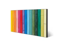 Banjado Magnettafel 78x37cm Magnetwand Schwarz Aus Metall Magnetpinnwand Pinnwand Inkl. 4 Magnete Motiv Regenbogenfarben* Pinnwände