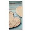 Banjado Magnettafel 37x78cm Magnetwand Weiß Aus Metall Magnetpinnwand Pinnwand Inkl. 4 Magnete Motiv Holz Herzen* Pinnwände
