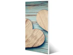 Banjado Magnettafel 37x78cm Magnetwand Weiß Aus Metall Magnetpinnwand Pinnwand Inkl. 4 Magnete Motiv Holz Herzen* Pinnwände