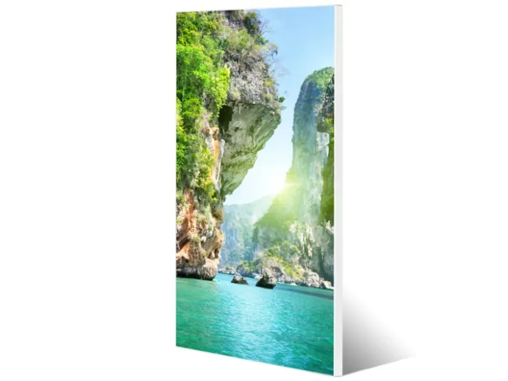 Banjado Magnettafel 37x78cm Magnetwand Weiß Aus Metall Magnetpinnwand Pinnwand Inkl. 4 Magnete Motiv Versteckte Bucht* Pinnwände
