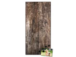 Banjado Magnettafel 37x78cm Magnetwand Schwarz Aus Metall Magnetpinnwand Pinnwand Inkl. 4 Magnete Motiv Altes Holz* Wanddekoration|Pinnwände