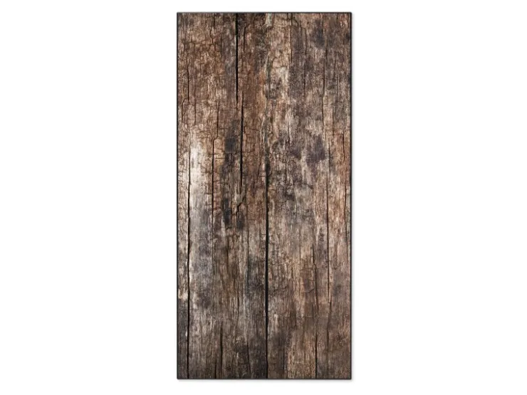 Banjado Magnettafel 37x78cm Magnetwand Schwarz Aus Metall Magnetpinnwand Pinnwand Inkl. 4 Magnete Motiv Altes Holz* Wanddekoration|Pinnwände