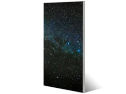 Banjado Magnettafel 37x78cm Magnetwand Silber Aus Metall Magnetpinnwand Pinnwand Inkl. 4 Magnete Motiv Nachthimmel* Pinnwände