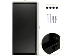 Banjado Magnettafel 37x78cm Magnetwand Schwarz Aus Metall Magnetpinnwand Pinnwand Inkl. 4 Magnete Motiv Eichhörnchen