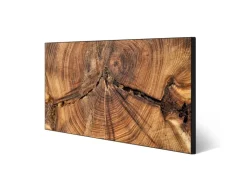 Banjado Magnettafel 78x37cm Magnetwand Schwarz Aus Metall Magnetpinnwand Pinnwand Inkl. 4 Magnete Motiv Jahresringe* Pinnwände
