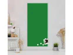 Banjado Magnettafel 37x78cm Magnetwand Weiß Aus Metall Magnetpinnwand Pinnwand Inkl. 4 Magnete Motiv Grün