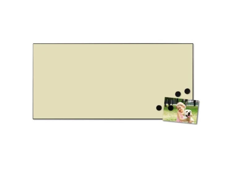 Banjado Magnettafel 78x37cm Magnetwand Schwarz Aus Metall Magnetpinnwand Pinnwand Inkl. 4 Magnete Motiv Beige* Pinnwände