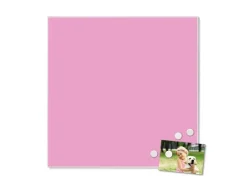 Banjado Magnettafel 50x50cm Magnetwand Weiß Aus Metall Magnetpinnwand Pinnwand Inkl. 4 Magnete Motiv Rose* Pinnwände