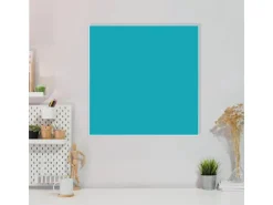 Banjado Magnettafel 50x50cm Magnetwand Weiß Aus Metall Magnetpinnwand Pinnwand Inkl. 4 Magnete Motiv Türkis* Pinnwände