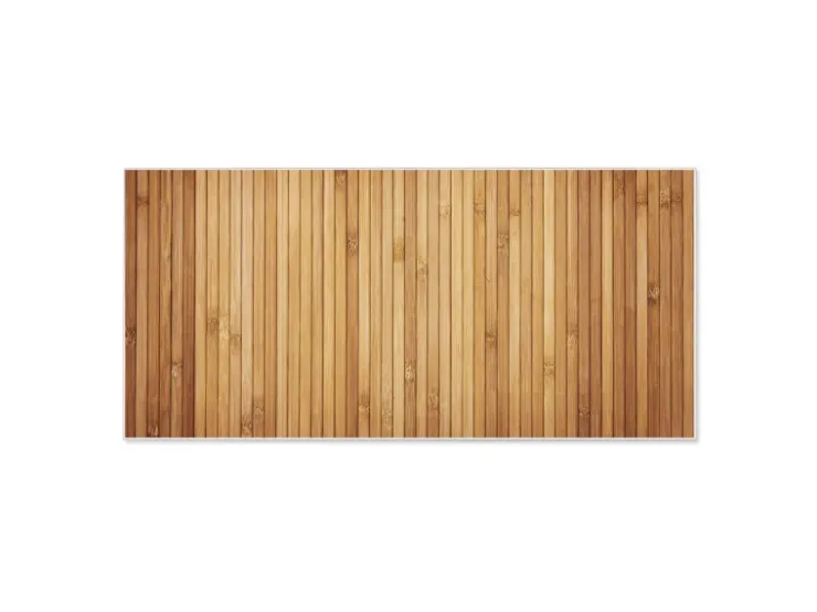 Banjado Magnettafel 78x37cm Magnetwand Weiß Aus Metall Magnetpinnwand Pinnwand Inkl. 4 Magnete Motiv Bambusholz* Wanddekoration|Pinnwände