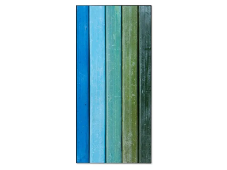 Banjado Magnettafel 37x78cm Magnetwand Schwarz Aus Metall Magnetpinnwand Pinnwand Inkl. 4 Magnete Motiv Regenbogenfarben* Pinnwände