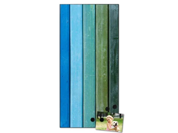 Banjado Magnettafel 37x78cm Magnetwand Schwarz Aus Metall Magnetpinnwand Pinnwand Inkl. 4 Magnete Motiv Regenbogenfarben* Pinnwände