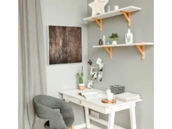 Banjado Magnettafel 50x50cm Magnetwand Weiß Aus Metall Magnetpinnwand Pinnwand Inkl. 4 Magnete Motiv Altes Holz* Pinnwände