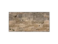 Banjado Magnettafel 78x37cm Magnetwand Schwarz Aus Metall Magnetpinnwand Pinnwand Inkl. 4 Magnete Motiv Steinwand Antik