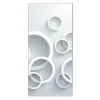 Banjado Magnettafel 37x78cm Magnetwand Silber Aus Metall Magnetpinnwand Pinnwand Inkl. 4 Magnete Motiv Weiße Ringe* Pinnwände