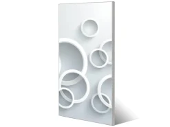 Banjado Magnettafel 37x78cm Magnetwand Silber Aus Metall Magnetpinnwand Pinnwand Inkl. 4 Magnete Motiv Weiße Ringe* Pinnwände