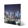 Banjado Magnettafel 50x50cm Magnetwand Weiß Aus Metall Magnetpinnwand Pinnwand Inkl. 4 Magnete Motiv New York