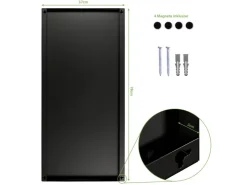 Banjado Magnettafel 37x78cm Magnetwand Schwarz Aus Metall Magnetpinnwand Pinnwand Inkl. 4 Magnete Motiv Grün* Pinnwände