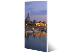 Banjado Magnettafel 37x78cm Magnetwand Weiß Aus Metall Magnetpinnwand Pinnwand Inkl. 4 Magnete Motiv Dresden* Pinnwände