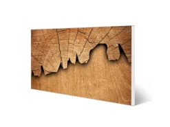 Banjado Magnettafel 78x37cm Magnetwand Weiß Aus Metall Magnetpinnwand Pinnwand Inkl. 4 Magnete Motiv Baumscheibe