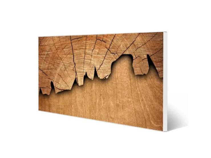 Banjado Magnettafel 78x37cm Magnetwand Weiß Aus Metall Magnetpinnwand Pinnwand Inkl. 4 Magnete Motiv Baumscheibe