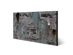 Banjado Magnettafel 78x37cm Magnetwand Schwarz Aus Metall Magnetpinnwand Pinnwand Inkl. 4 Magnete Motiv Wand Mit Zeitungen* Pinnwände