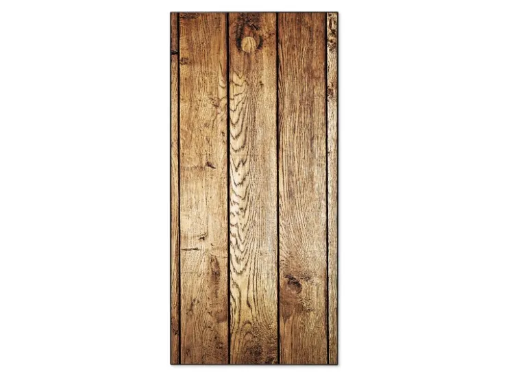 Banjado Magnettafel 37x78cm Magnetwand Schwarz Aus Metall Magnetpinnwand Pinnwand Inkl. 4 Magnete Motiv Geöltes Holz* Wanddekoration|Pinnwände