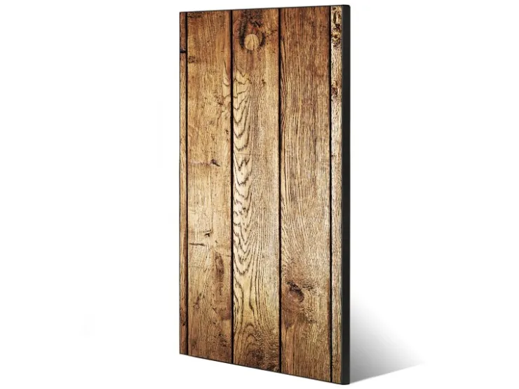 Banjado Magnettafel 37x78cm Magnetwand Schwarz Aus Metall Magnetpinnwand Pinnwand Inkl. 4 Magnete Motiv Geöltes Holz* Wanddekoration|Pinnwände