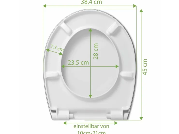 Banjado Premium Toilettendeckel Mit Absenkautomatik WC-Sitz Soft Close Hygienischer Klodeckel Duroplast Mit Motiv Alte Tapeten
