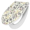 Banjado Premium Toilettendeckel Mit Absenkautomatik WC-Sitz Soft Close Hygienischer Klodeckel Duroplast Mit Motiv Florale Tapete* Tapezierzubehör