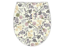 Banjado Premium Toilettendeckel Mit Absenkautomatik WC-Sitz Soft Close Hygienischer Klodeckel Duroplast Mit Motiv Florale Tapete* Tapezierzubehör