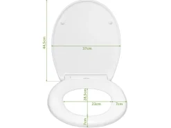 Banjado Toilettendeckel Mit Absenkautomatik WC-Sitz Soft Close Weiß Hygienischer Duroplast Leichte Montage Mit Motiv Mosaik Blau* Mosaik