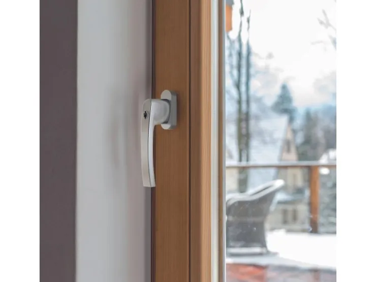 Basi - Fenstergriff - FG 503 - Abschließbar - 2er Set - inkl. 1 Schlüssel je Fenstergriff - Gleichschließend - - 2X7553-0000* Stifte