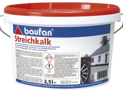 Baufan Streichkalk 2,5 l* Außen-Fassadenfarben|Grundierung