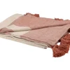 Baumwoll-Decke Ancient Secrets 140 cm x 180 cm Off-Weiß-Terracotta* Decken