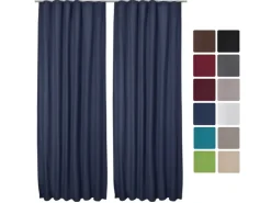Beautissu Amelie TK Vorhang mit Kräuselband 140x245cm 2tlg* Vorhänge|Gardinen